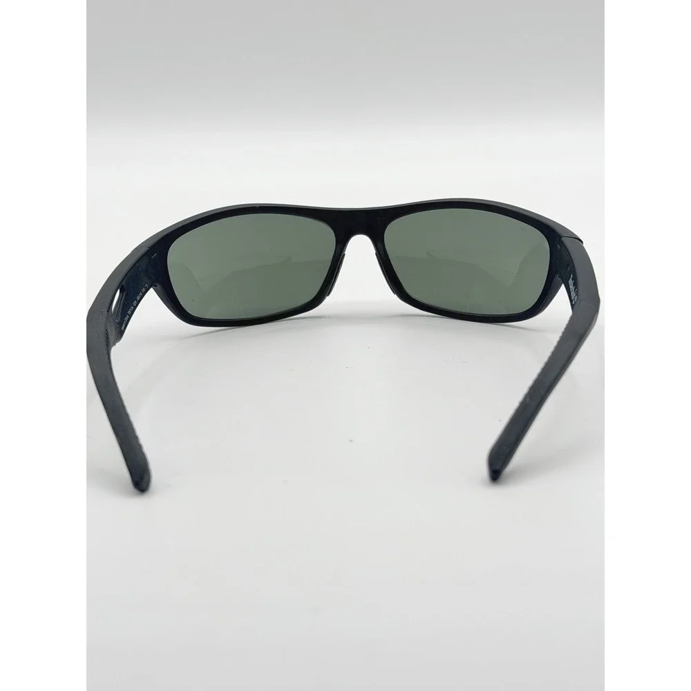 Timberland Mens TB7124 Matte Black Sport Wrap Sunglasses‎ Green Lens Utility